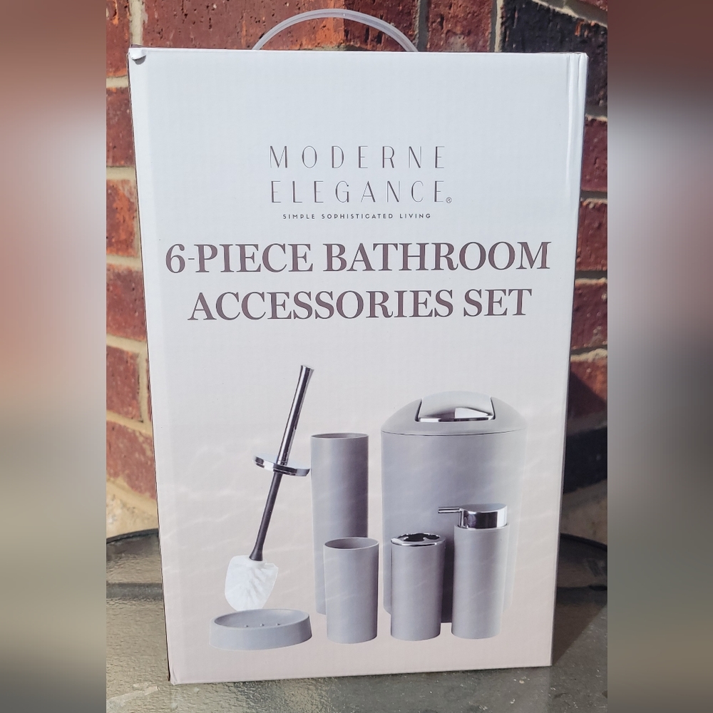 NIB 6 pc Bathroom accessories set